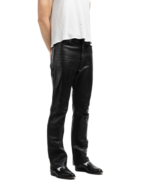 80's Leather Pants - 34" x 33.5"