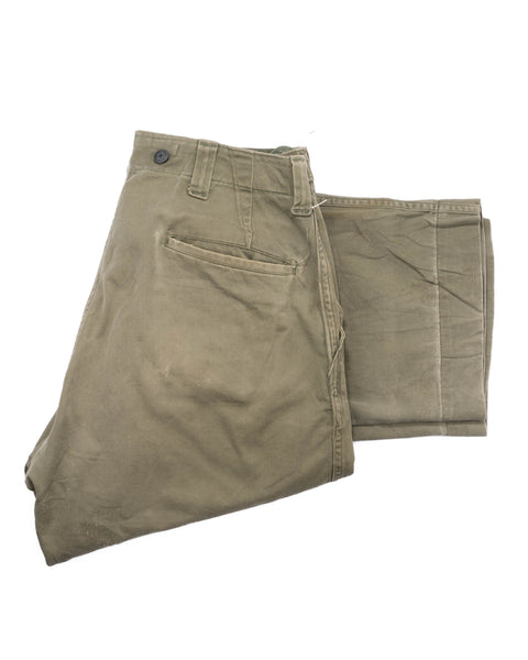 WW2 M-43 Cotton OD Field Trousers - 31”-32” x 30”