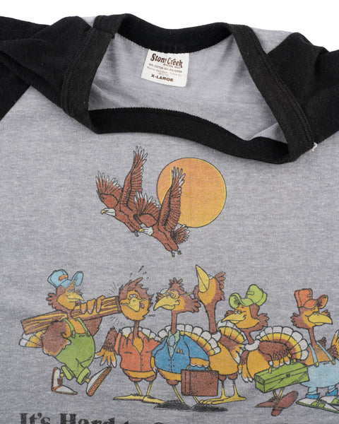 1970s Funny Raglan Tee