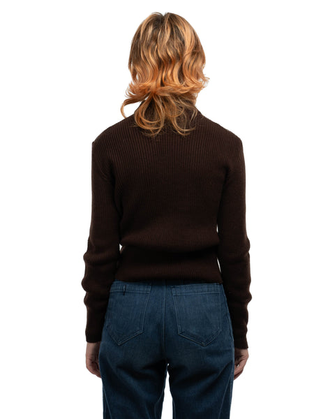 60's Patterned Mock Neck Sweater - Medium