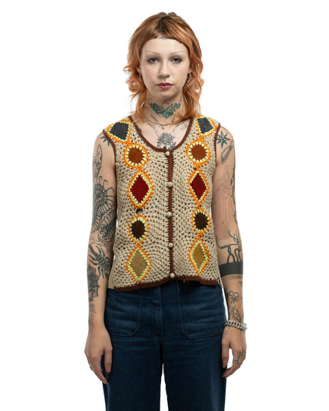 60's Paneled Sweater Vest - Medium