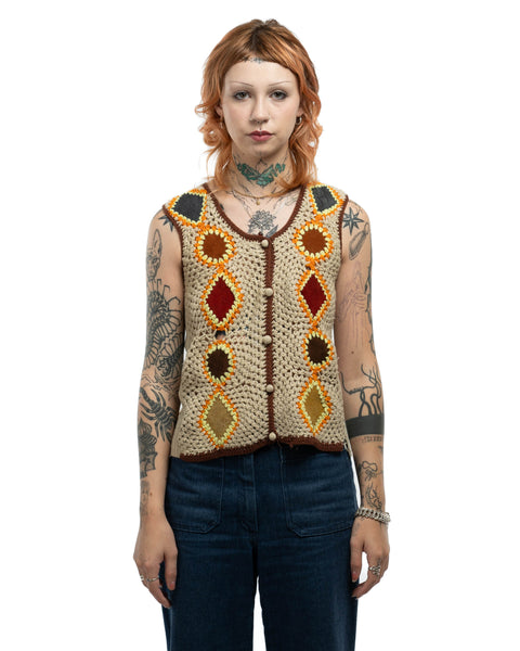 60's Paneled Sweater Vest - Medium