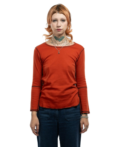 70's Overlock Stitch Top - Small