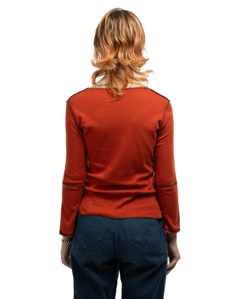 70's Overlock Stitch Top - Small