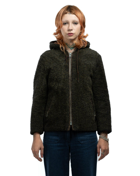 60's Fuzzy Hooded Jacket - XS