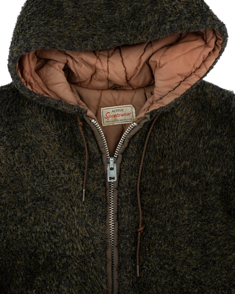 60's Fuzzy Hooded Jacket - XS