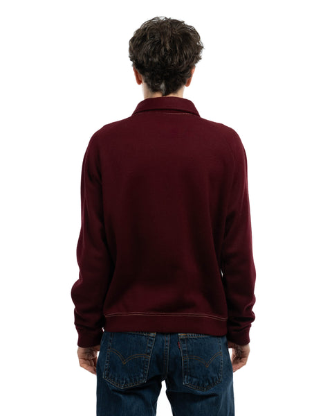 60's Quarter-Zip Wool Sweatshirt - Large