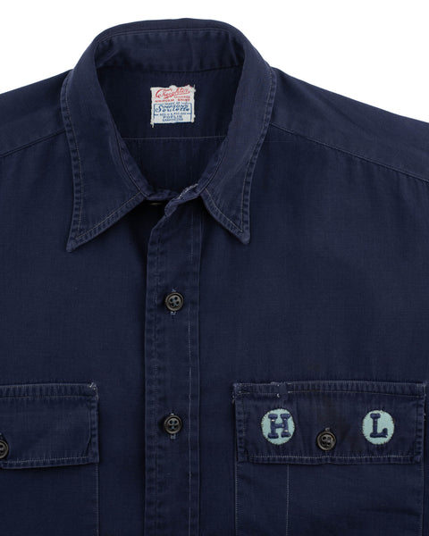 40's Peeing Dog Patch Fire Fighter Shirt - Medium