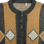 60's Patterned Cardigan Sweater - Medium