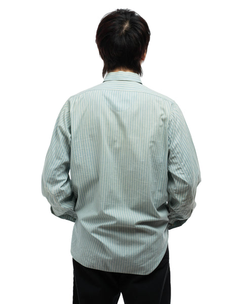40's Striped Button-up Shirt - Large