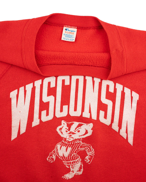 80's Champion Wisconsin Sweatshirt - Large