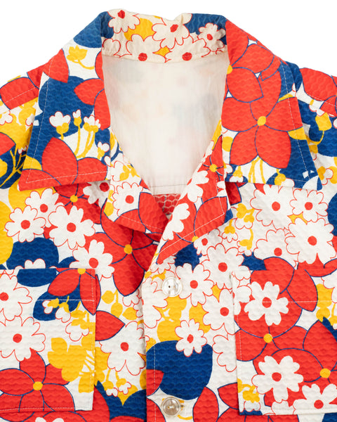 70's Floral Party Shirt - Large