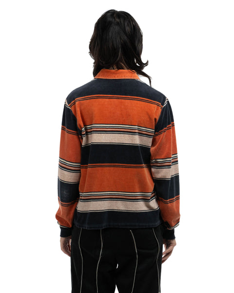 70's Velour Henley Sweatshirt - Medium
