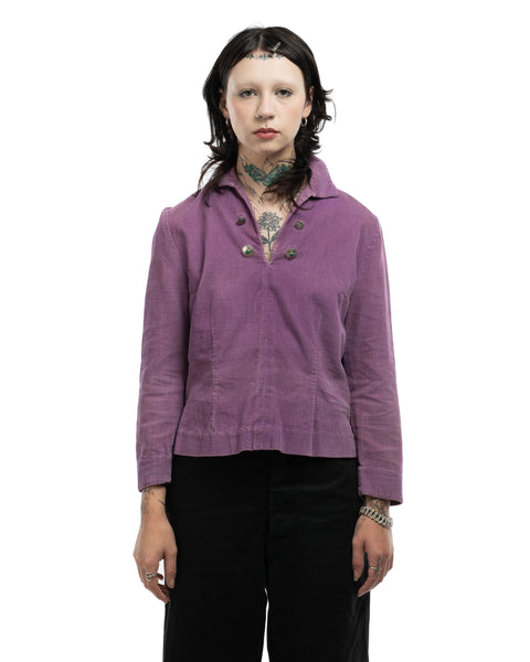 50's Corduroy Western Blouse - Small