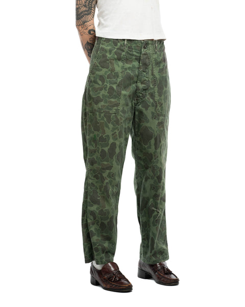 50's Korean HBT Camo Utility Trousers - 31" x 26"