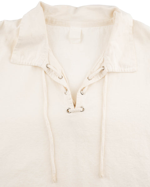 70's Lace Up Shirt - Large