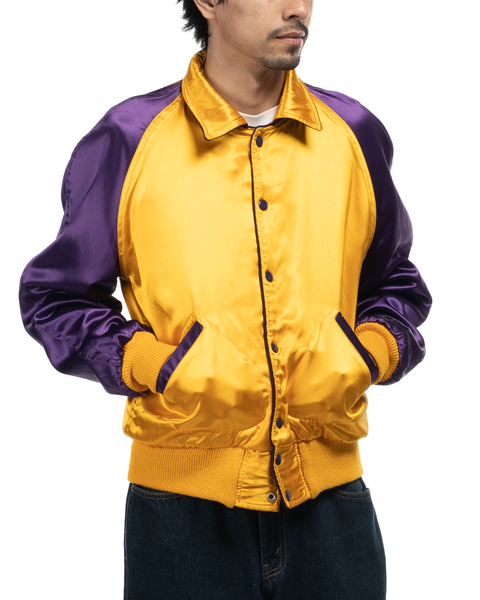 1940s Satin & Wool Reversible Varsity Jacket