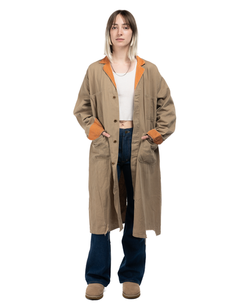 1960s Chain-Stitched Two-Tone Shop Coat