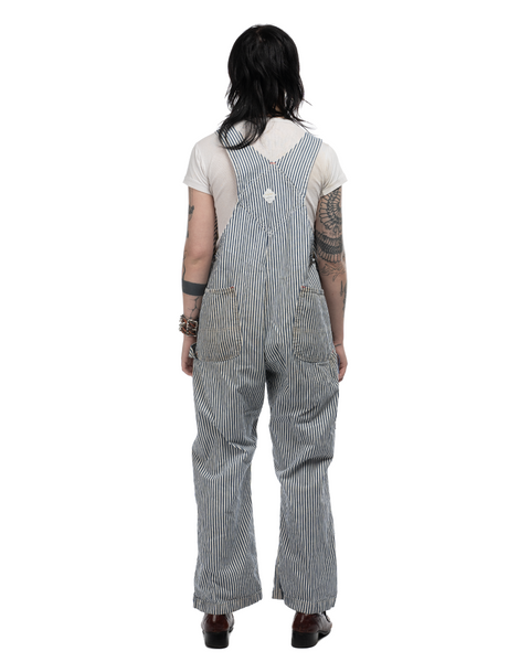 60's Hickory Striped Overalls - Medium