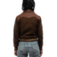 40's Leather Paneled Wool Jacket - Small