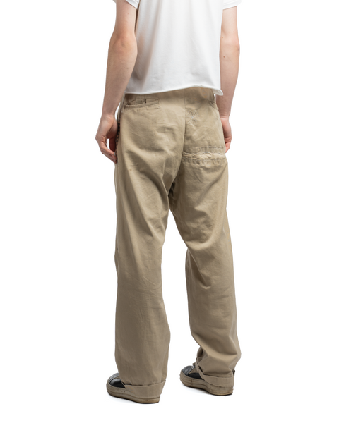 50's Repaired Khaki Trousers - 33" x 29"