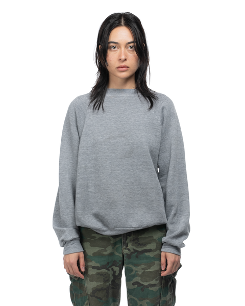 70's Boxy Heather Crewneck Sweatshirt - Medium