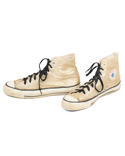 80’s Metallic Gold Converse - M's 9.5 W's 11