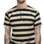 70's Campus Striped Henley Tee - Medium