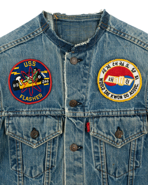 70's Patched Levi's Type 3 Trucker - Medium
