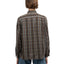 60's Cotton Plaid Loop Collar Shirt - Medium