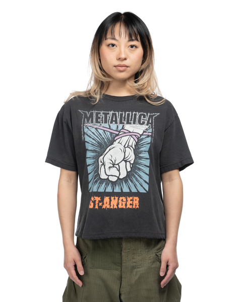 Y2K Cropped Metallica Tee - Small