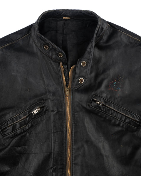 70's Cafe Racer Moto Jacket - Large