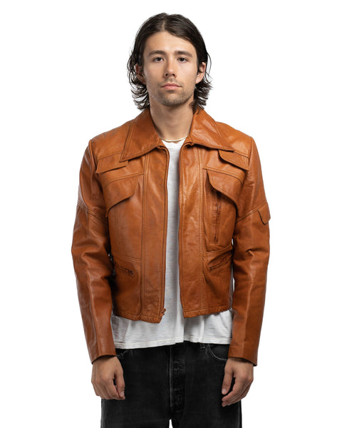 80's Leather Jacket - Large