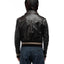 70's Leather Varsity Jacket - Medium