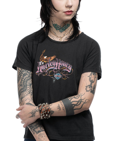 80's 3D Emblem Sweetheart Tee - Medium