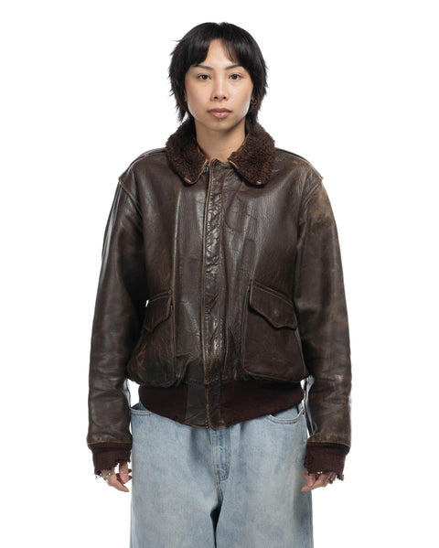 50's A2 Style Bomber Jacket - Small