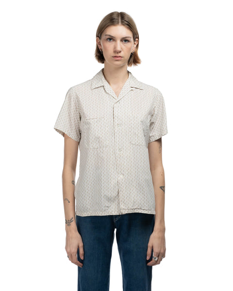 60's Patterned Penney's Loop Collar Shirt - Small