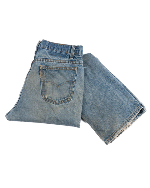 80's Thrashed Levi's Orange Tab Denim - 32" x 29"