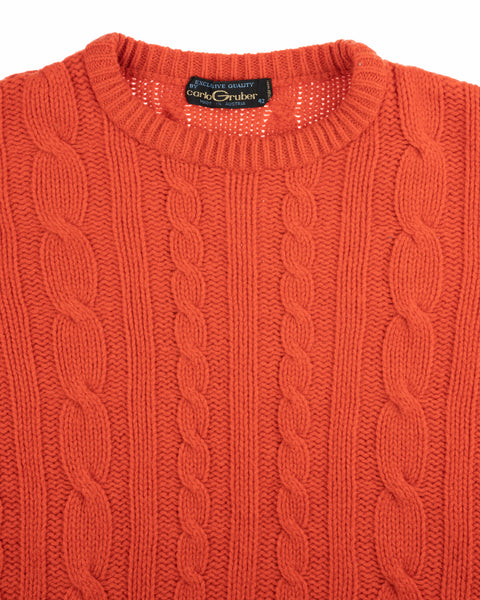 70’s Cable Knit Sweater - Medium