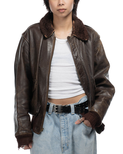 50's A2 Style Bomber Jacket - Small