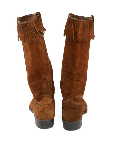 70's Fringe Cowboy Boots - M's 9.5 W's 11