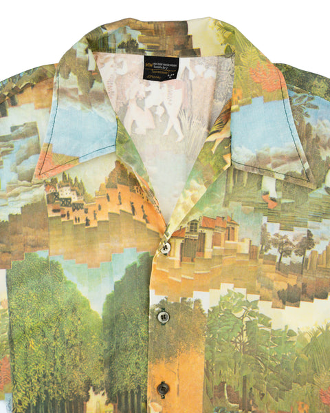 70's Printed Button-Up - Large