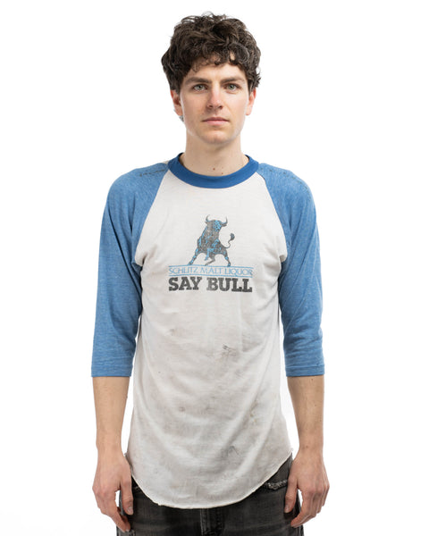 70's Schlitz Bull Raglan - Medium