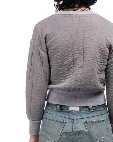 50's Over-Dyed Quilted Crewneck - Small