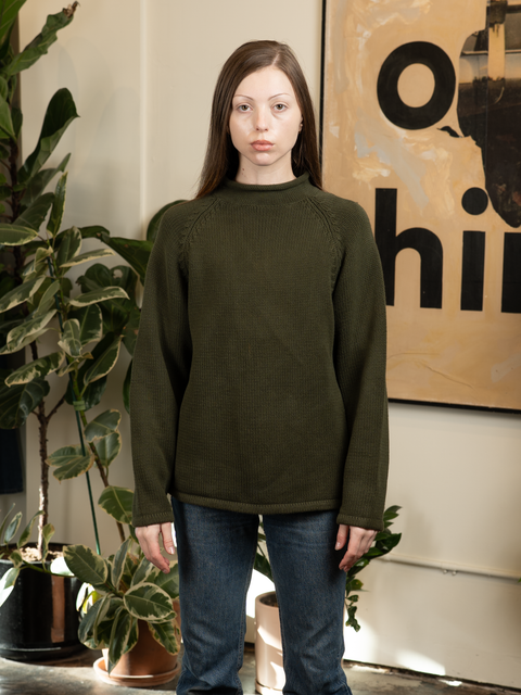 1990s J. Crew Cotton Roll Neck Sweater