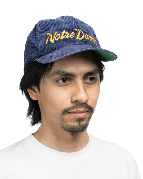90s Notre Dame Corduroy Script Hat - OS