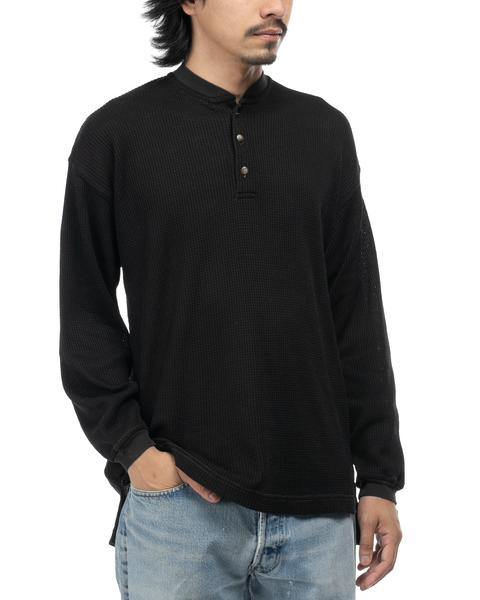 1990s Waffle Henley Thermal