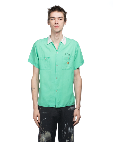 1960s Military Contractor Rayon Bowling Shirt