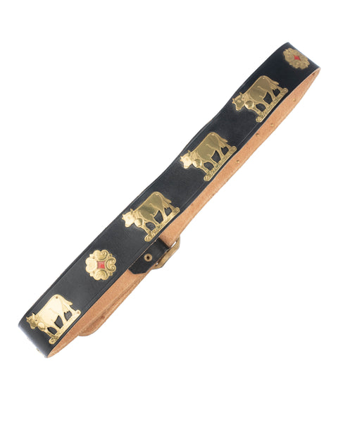 70’s Embellished Leather Belt - 29"-34"