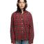 60's Plaid Loop Collar Shirt - Medium
